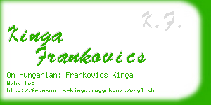 kinga frankovics business card